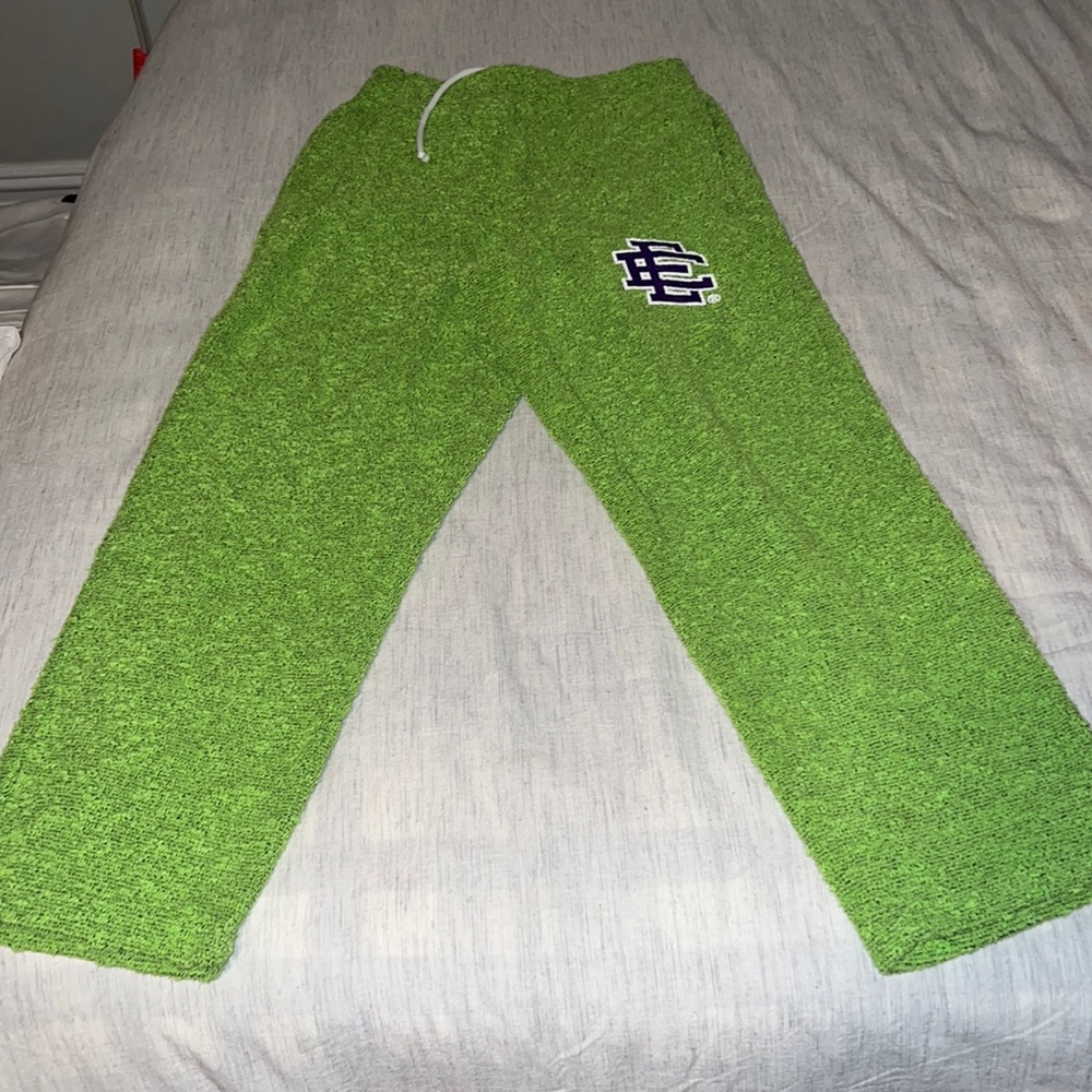 EE Eric Emanuel Boucle Sweatpants (Green/Purple) Small